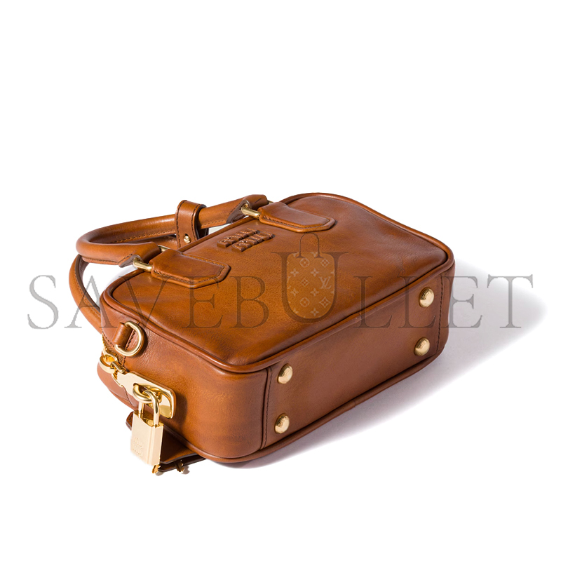 MIU MIU ARCADIE LEATHER BAG 5BB123 (19*13*6cm)